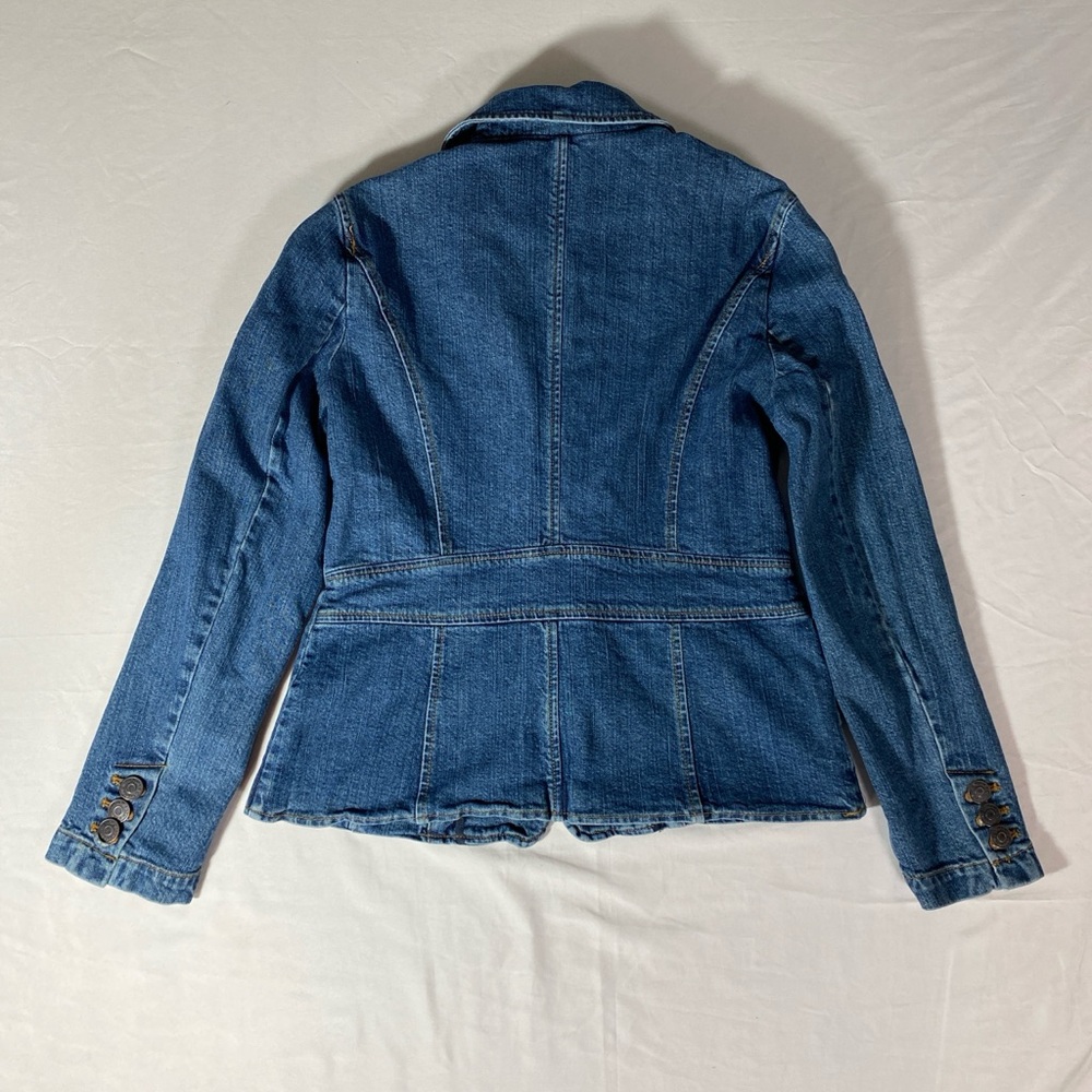 NY&CO Vintage Women's Blue Denim Blazer Jacket, Size Medium, Downtown Girl Core - Picture 5 of 10